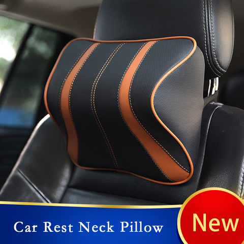 1 Uds coche resto cuello almohada cojín para reposacabezas de asiento de coche de memoria algodón coche descanso del cuello reposacabezas cojín y almohada accesorios de coche ► Foto 1/6