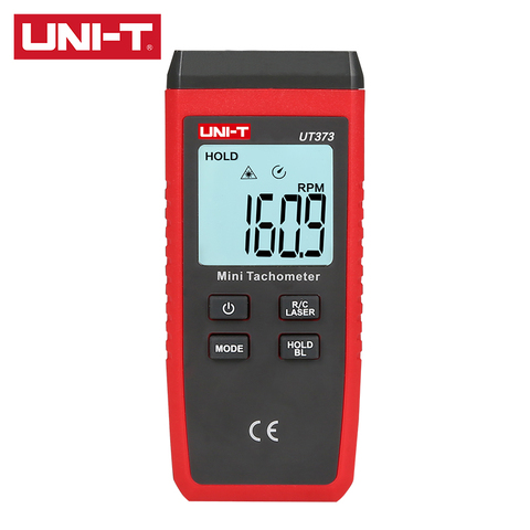 Tacómetro Digital sin contacto UT373 UNI-T, pantalla de hasta 99999, indicador de disparo único 
