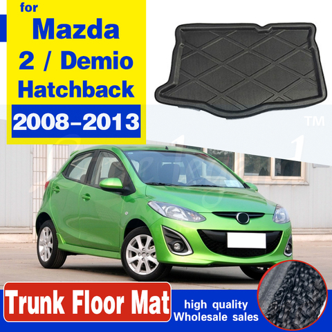 Para Mazda 2/Demio GE maletero de portón 2008-2013Car trasero Boot Liner alfombrilla de maletero bandeja piso alfombra barro Pad Protector impermeable ► Foto 1/6