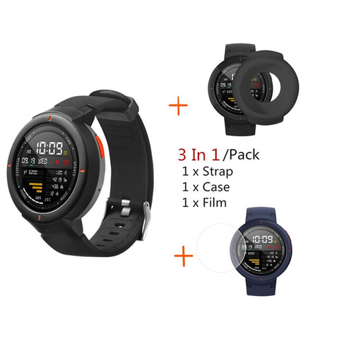 Correa de silicona 3 en 1 para Huami Amazfit Verge Lite, funda protectora de pantalla para reloj inteligente ► Foto 1/6