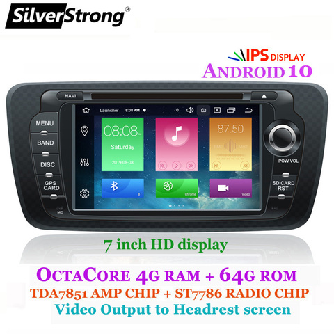 SilverStrong Android9.0 QuadCore 2G + 16G DVD del coche de la ciudad para el asiento de la Radio de 7 pulgadas GPS con enlace de espejo RDS ► Foto 1/6