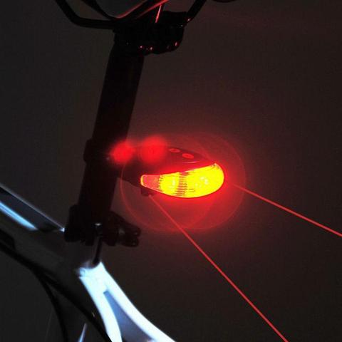 Wasafire-Lámpara de luz trasera para bicicleta de montaña, 5 LED + 2 líneas láser, reflector, luz de advertencia de seguridad para ciclismo ► Foto 1/6