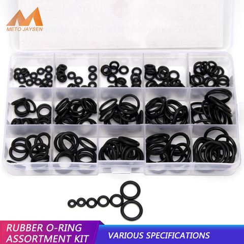 PCP DIY NBR de sellado O anillos Durable Junta reemplazos OD 6mm-20mm CS 1,5mm 1,9mm 2,4mm 15 tamaños Arandela de goma 225 unids/set DQ003 ► Foto 1/6