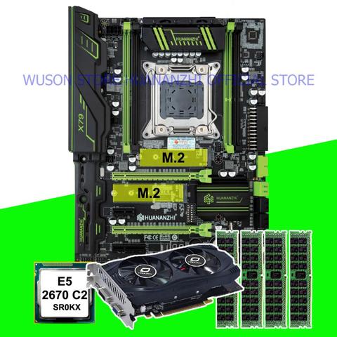 HUANANZHI-placa base X79 Super para videojuegos tarjeta madre para videojuegos, Combo Dual de alta velocidad M.2, ranura CPU Xeon E5 2670 2,6 GHz RAM 32G(4*8G), tarjeta de Video GTX750Ti 2G ► Foto 1/6