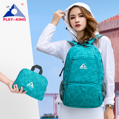 PLAYKING mochila plegable impermeable para viajes al aire libre bolsa ligera plegable deporte senderismo gimnasio mochila camping senderismo ► Foto 1/6