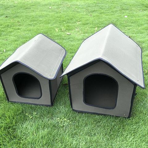 Casa para mascotas impermeable para exteriores, caseta para perros y gatos, refugio plegable para mascotas, para interiores y exteriores, para dormir ► Foto 1/6