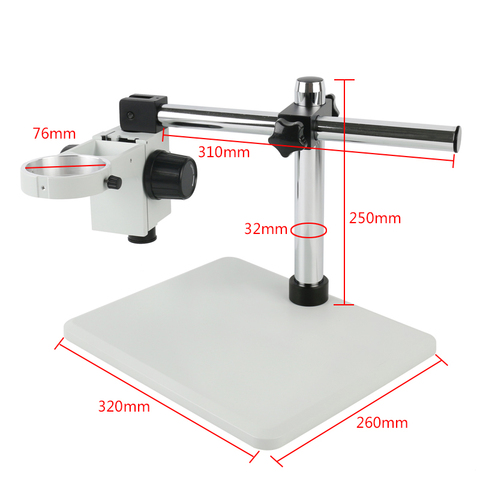 Gran ajustable mesa de Boom soporte de trabajo titular + 76mm anillo + 32mm Multi-eje brazo de Metal para Trinocular microscopio ESTÉREO ► Foto 1/6