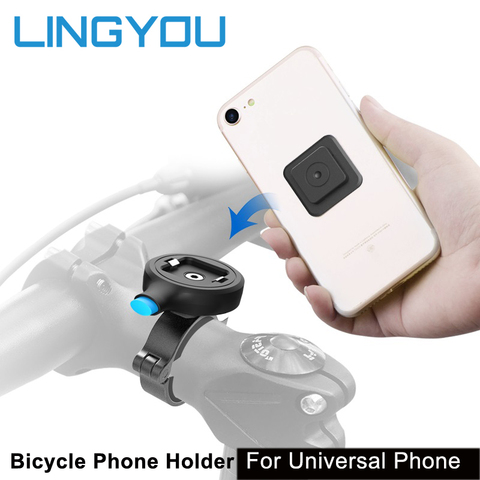 LINGYOU-Soporte Universal para teléfono móvil, base de aleación de aluminio para manillar de bicicleta, GPS, para iPhone 12 y 11 ► Foto 1/6