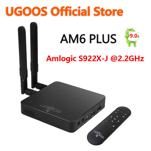 UGOOS-reproductor multimedia AM6 Plus, Android 9,0, dispositivo de Tv inteligente, 4GB, DDR4, 32GB, Amlogic S922X-J, decodificador de señal, 2,4G, 5G, Wifi, 1000M, LAN, 4K, AM6 Pro ► Foto 1/6