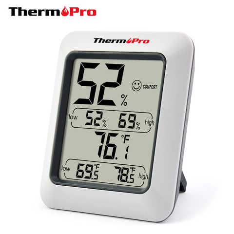 Termómetro Thermopro TP50, higrómetro Digital de alta precisión, higrómetro electrónico para interiores, higrómetro temperatura humedad, estación meteorológica ► Foto 1/6