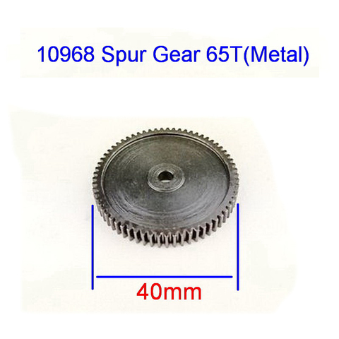 Piezas de mejora 10968 Spur Gear 65T(Metal) para coche de carrera VRX 1/10 escala 4WD, piezas de coche eléctrico de control remoto, compatible con buggy/truggy RH1013 RH1017 ► Foto 1/5