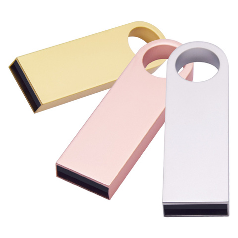 De Metal Usb Stick Usb Flash Drive capacidad Real pendrive 32 gb 64 gb 16 gb 8 gb 4 gb de Memoria usb, llaves y pendrives personalizados 2,0 gratis logotipo personalizado regalo ► Foto 1/6