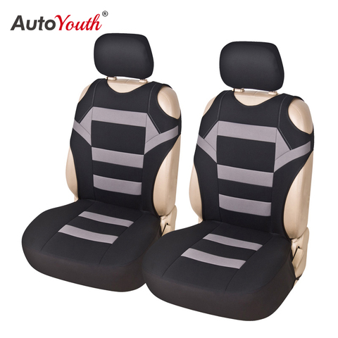 Conjunto de 2 piezas de fundas para asientos delanteros de coche, Protector Universal para el cuidado del coche, tela de poliéster, diseño de camiseta ► Foto 1/6