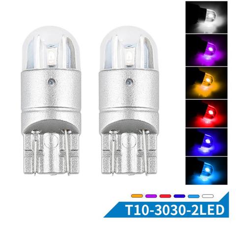 Luces LED superbrillantes para estacionamiento de coche, bombillas laterales de cuña, lámpara de lectura de cúpula Interior de coche, T10 W5W, WY5W 168, gran oferta ► Foto 1/6