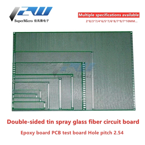 De doble cara Placa de estaño placa de circuito PCB 4*6*7*8 7*9CM de fibra de vidrio tabla universal tabla agujero Junta ► Foto 1/6