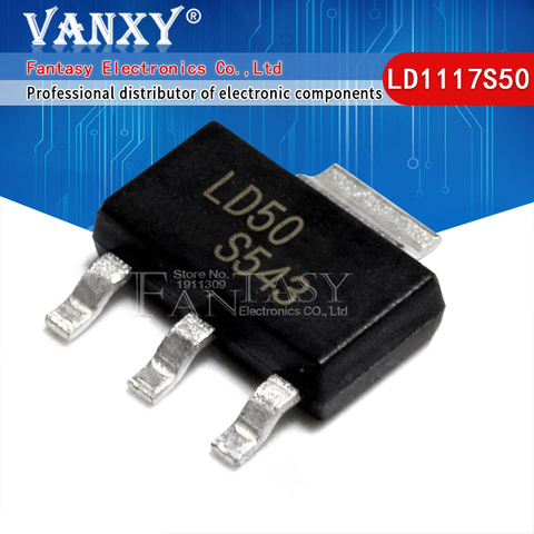 10 Uds LD1117S50TR SOT-223 LD1117S50 SOT LD50 SOT223 SMD ► Foto 1/3