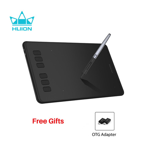 HUION-Tabletas de dibujo Digital Inspiroy H640P sin batería, pluma para gráficos, tableta con 8192 niveles de presión, lápiz óptico con regalo OTG ► Foto 1/6