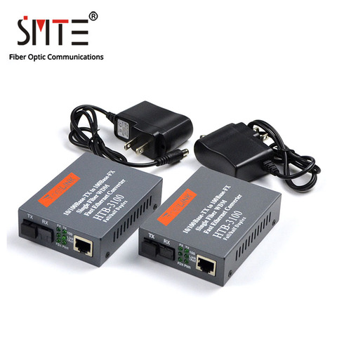 HTB-3100 netLINK-Convertidor de fibra de modo único, 25km SC 10/100M, transceptor de fibra óptica ► Foto 1/6