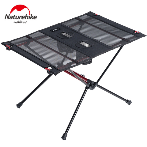 Mesa de Picnic Naturehike plegable enrolladas, mesa de pesca plegable para exteriores, mesa de Camping plegable de aluminio ultraligera ► Foto 1/6