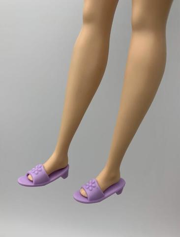 Zapatos de juguete de tacón alto para mujer, calzado de pie plano, color negro y marrón, para muñecas Barbiee altas y curvas, BBI201105C ► Foto 1/5