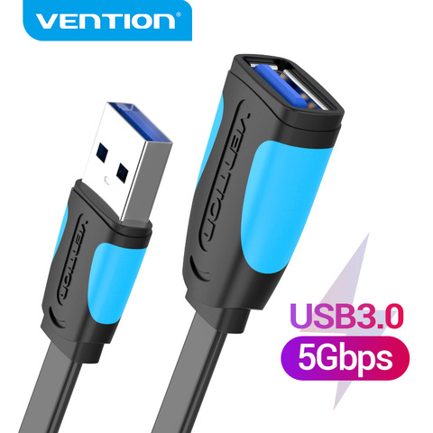 Vention USB Cable de extensión USB 3,0 Cable para la Cámara PC PS4 Xbox Smart TV de alta velocidad de datos y cargador USB 3,0 de 2,0 extensor de Cable ► Foto 1/6