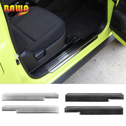 BAWA-Barra de umbral de acero inoxidable para coche, placa de alféizar de puerta, cubierta de protección, molduras de estilismo, accesorios para Suzuki Jimny 2022 + ► Foto 1/6