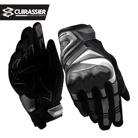 Cuirassier-guantes de Moto transpirables para hombre, equipo de protección para Motocross, pantalla táctil, para verano ► Foto 1/6