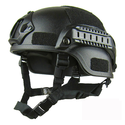 Casco rápido táctico militar para hombre y mujer, casco militar con diseño de cañón de agua, gafas especiales de camuflaje ► Foto 1/6
