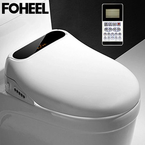 FOHEEL-asiento de baño inteligente LCD, tapa de inodoro eléctrico alargado, luz Led, Wc, calefacción inteligente de bidé ► Foto 1/6