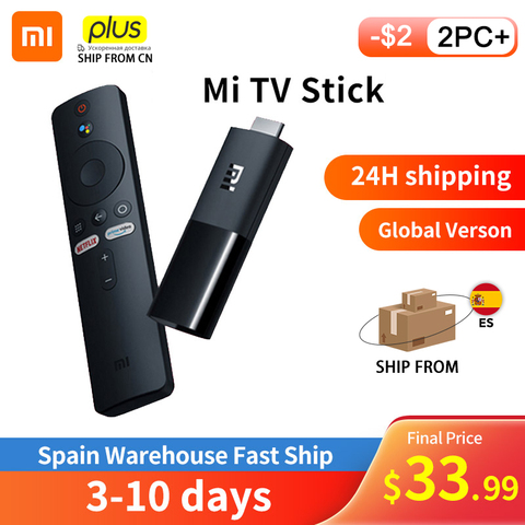 Xiaomi-Mi TV Stick Global Original, Android TV 9,0, decodificador Dual Dolby DTS HD de cuatro núcleos, 1GB de RAM y 8GB de ROM, asistente de Google y Netflix ► Foto 1/6