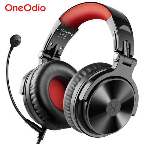 Oneodio-auriculares inalámbricos con Bluetooth, dispositivo estéreo con micrófono Boom, para videojuegos, teléfono, ordenador, PC ► Foto 1/6