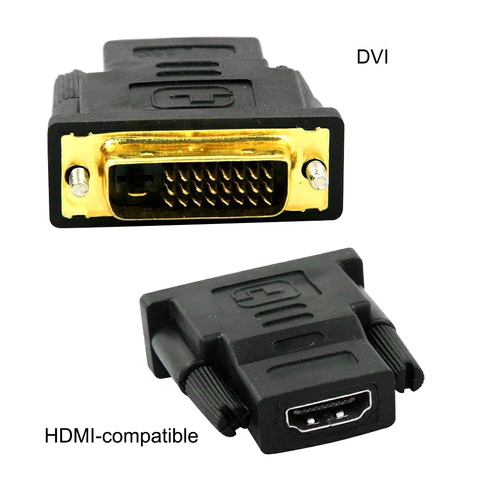 HD hembra a DVI macho Adaptador convertidor HDMI- compatible con DVI interruptor de Cable para PC para HDTV PS3 proyector caja LCD TV ► Foto 1/6