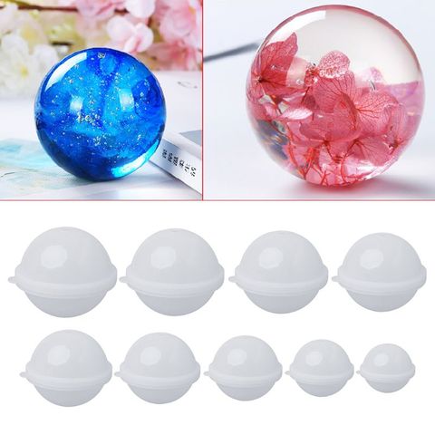 Molde de silicona esférico para hacer joyas, esferas esféricas para manualidades de bricolaje, Moldes de resina epoxi, decoración de Fondant para Tartas hecha a mano, 20-100mm ► Foto 1/6