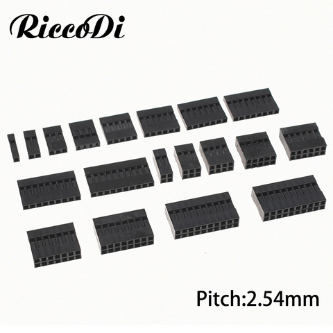 2,54mm Dupont conector 2,54mm/doble fila de la cáscara de plástico de enchufe 1P 2, P 3P 4P 5, P 6P 7P 8P 9P 10P 12P 14P 16P 18P 20P ► Foto 1/3