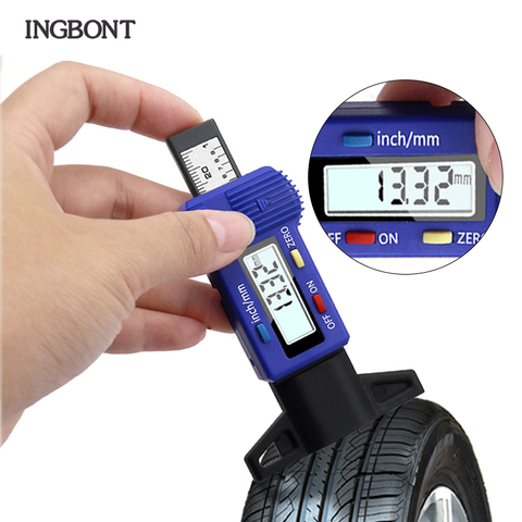 INGBONT-Medidor de profundidad del neumático para coche, herramienta de medición precisa del grosor del neumático, detección del Motor de la bicicleta y del camión ► Foto 1/1