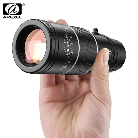 APEXEL-telescopio Monocular profesional, lente de enfoque prismático de 16x52, BAK4, Zoom óptico de visión nocturna y diurna, para turismo de acampada al aire libre ► Foto 1/6