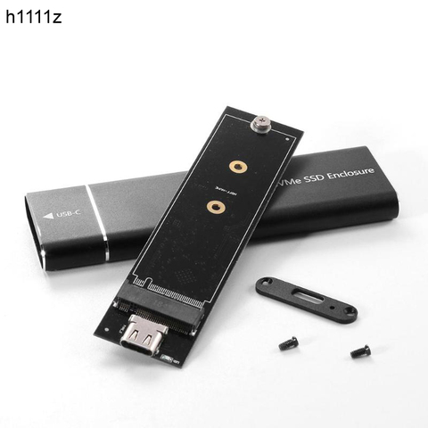 USB 3,1 a 10Gbps Gen2 a M.2 NVME NGFF SSD PCIe carcasa NVME M-clave de tipo C de unidad de estado sólido carcasa adaptadora para NVMe m2 SSD 2280 ► Foto 1/1