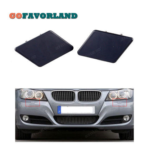 Par de accesorios para coche, Faro de parachoques frontal, tapa de boquilla limpiaparabrisas sin pintar, LH derecho para BMW E90, E91, 320i, 325i, 330i, 328i, 2009 ► Foto 1/4