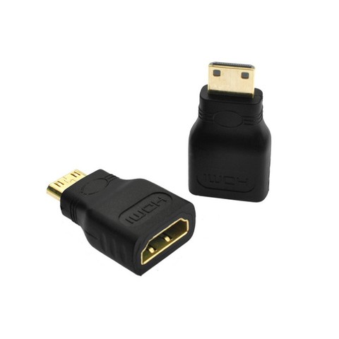 1/2/5 uds chapado en oro 1080P Mini HDMI masculino a estándar HDMI hembra adaptador de extensión hembra a macho F-M convertidor HDMI ► Foto 1/5