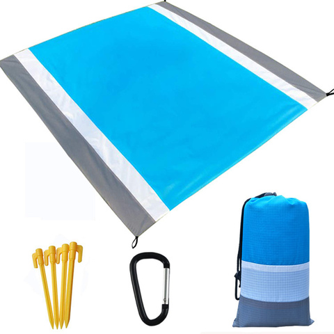 Alfombra de Picnic portátil impermeable para acampar, manta de playa, colchón, almohadilla para dormir, almohadilla para deportes al aire libre, 2M * 2,1 M ► Foto 1/6