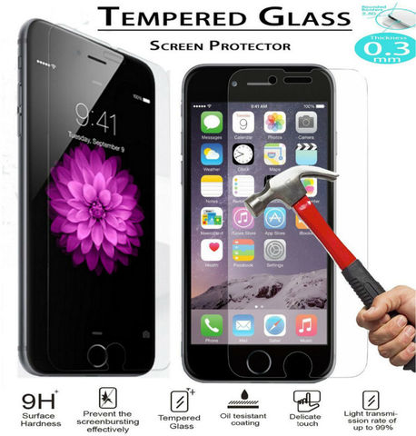 Película de vidrio templado 9H para iPhone, Protector de pantalla de borde redondo 2.5D de 0,3mm, ultrafino, para 7X8 6 6s plus 5 5s 5c se ► Foto 1/6