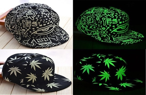 Nuevo divertido luz en la oscuridad de la fluorescencia de gorra de béisbol de los hombres y las mujeres tapas luminosa deporte sombrero, gorra de Hip Hop ► Foto 1/6