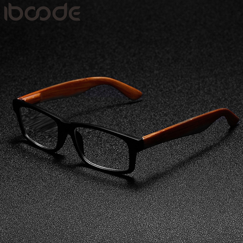 Iboode-gafas de lectura cuadradas de imitación de madera para hombre y mujer, lentes transparentes para presbicia, gafas para hipermetropía, Unisex ► Foto 1/6