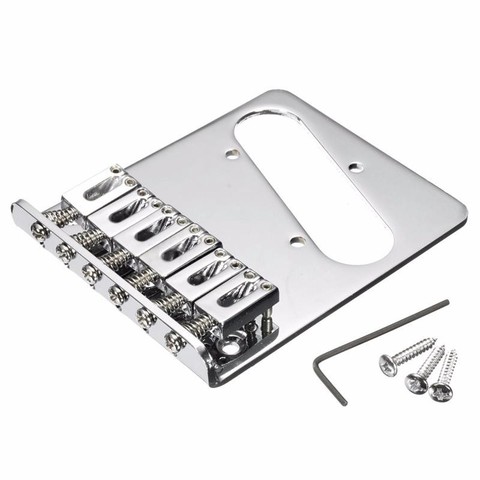 Puente de guitarra cromado 6 TL, montura de guitarra eléctrica moderna Gotoh, para Telecaster, piezas de repuesto ► Foto 1/5