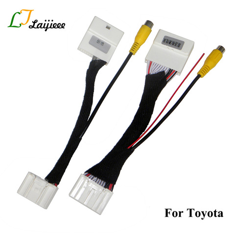 28 pines frente cámara de copia de seguridad y 24 Pin cámara trasera cable adaptador para Toyota Land Cruiser Prado Highlander Avalon Prius OEM Monitor ► Foto 1/4