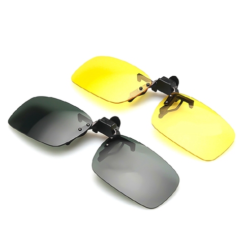 Noche de coche gafas polarizadas para conducir Clip en gafas de sol para hombres y mujeres gafas de visión nocturna Anti-glare UVA conductor gafas ► Foto 1/6