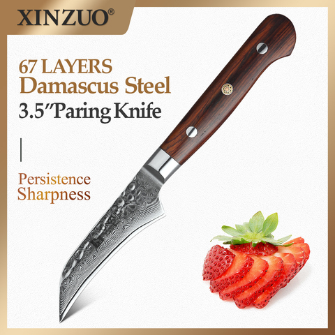XINZUO-cuchillo de cocina de acero damasco, 3,5 