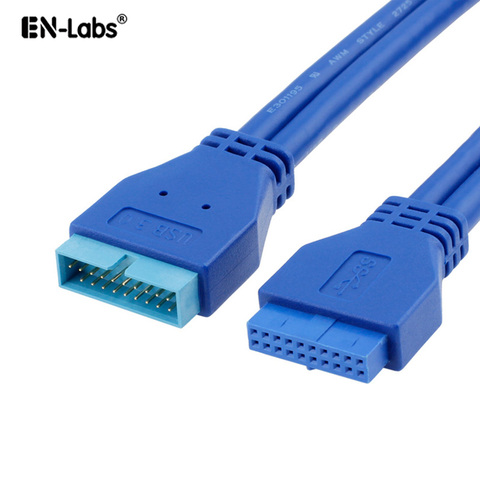 Cable adaptador de extensión de placa base USB 3,0, conector doble hembra a prolongador hembra, 20 pines, 50CM ► Foto 1/4