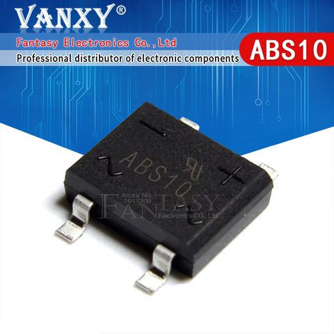 Pila de puente rectificador ABS10 SOP-4 SMD, chip IC, 50 Uds. ► Foto 1/3