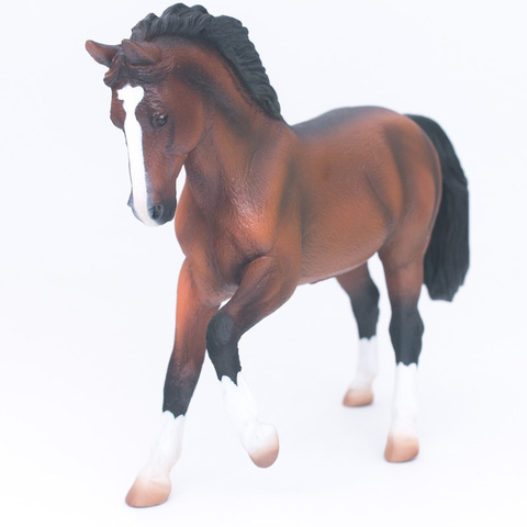 CollectA-figuras de animales de granja de campo, juguete de simulación de plástico, a escala 1:20, Stallion de la bahía, #88827 ► Foto 1/6